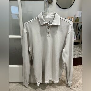 Alex Crane Long-Sleeve Caza Polo in Cream